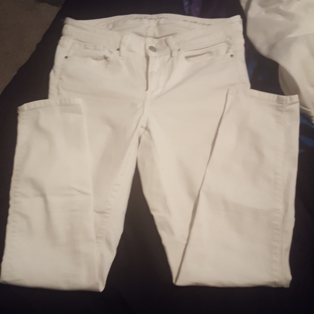 White calvin klein skinny jeans